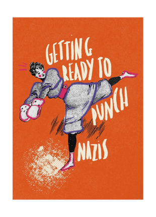 Getting ready to punch nazis