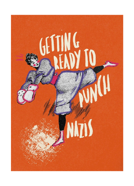 Getting ready to punch nazis