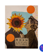 Collage original n°2 — Vivez deux fois plus, Pièce unique 10,5 × 14 cm