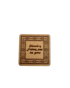 Broche en bois à message