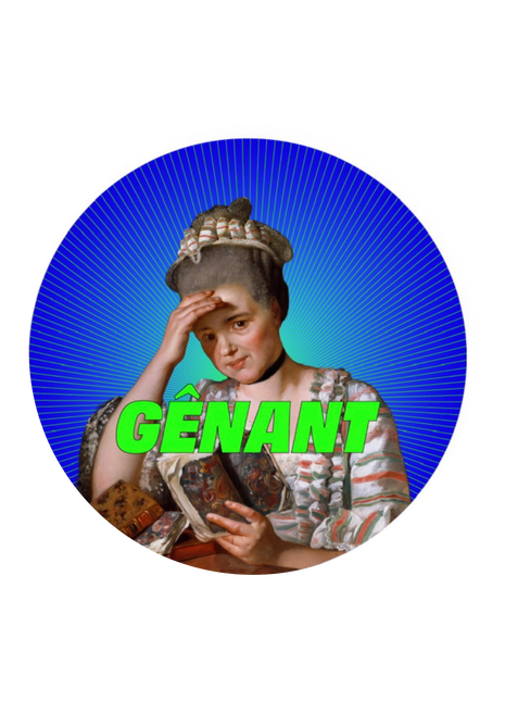 Gênant — Badge humour vintage