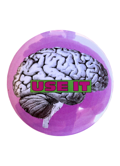 Use it — Badge cerveau / humour