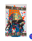 Collage original n°4 — La vie, c'est la lutte, Pièce unique 13,5 × 21 cm