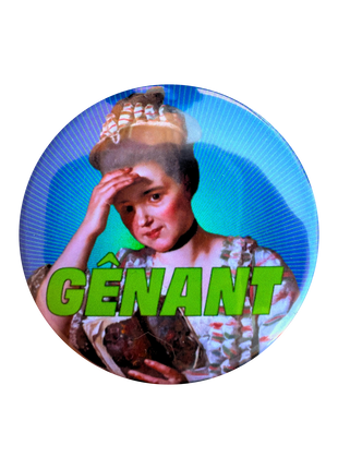 Gênant — Badge humour vintage