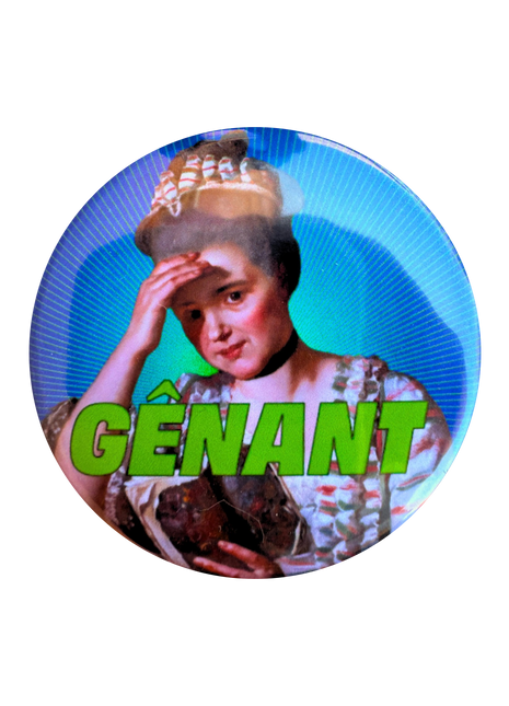 Gênant — Badge humour vintage