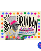 Very Happy Birthday — Carte d'anniversaire collage vintage