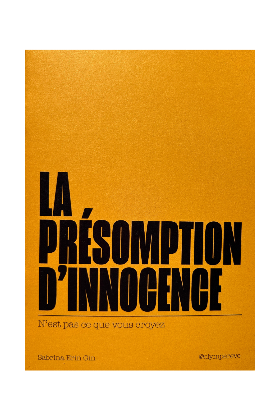 La présomption d'innocence - imprimé