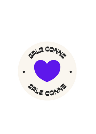 Sale Conne violet — Badge féministe solidaire