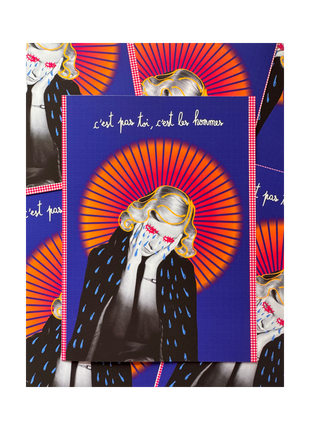 C'est pas toi c'est les hommes — Carte postale & affiche féministe