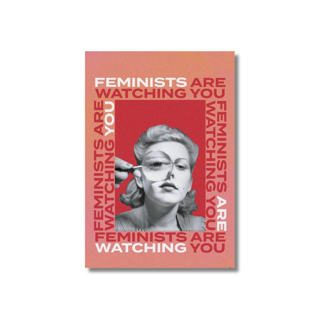Lot de cartes postales collages féministes haute qualité vernis 3D