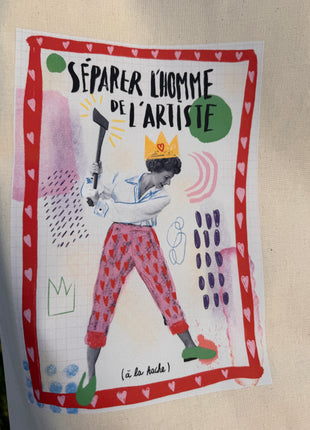 Tote bag Séparer l'homme de l'artiste
