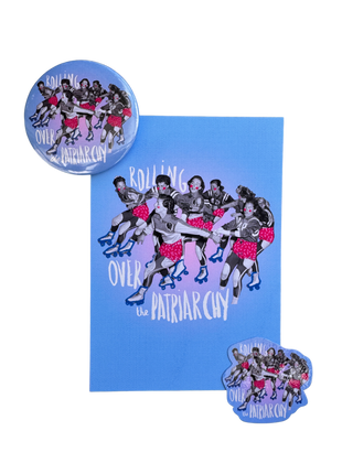 Rolling over the patriarchy 3 - Badge, Print ou sticker