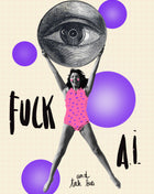 Fuck AI and Tech Bros — Carte postale & affiche antitech