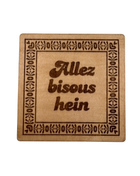 Messages gravés dans le bois à suspendre