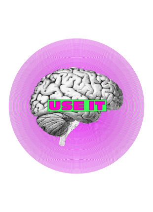 Use it — Badge cerveau / humour