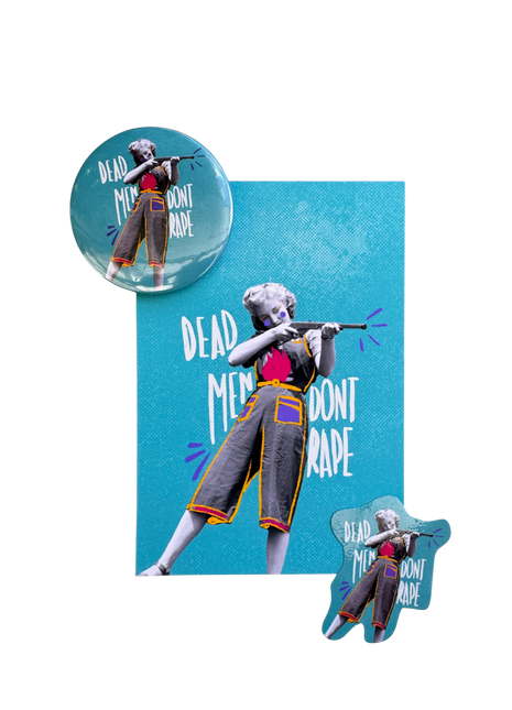 Dead Men Don't Rape - Badge, Sticker ou Print