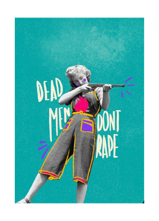Dead Men Don't Rape - Badge, Sticker ou Print
