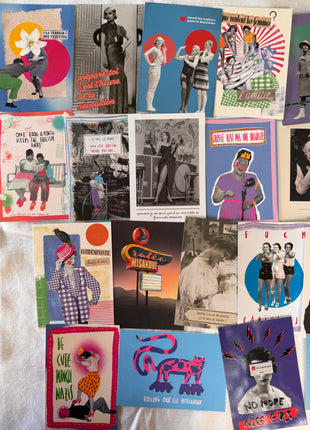 Lot 5 cartes postales A6 panaché — Pack féministe à prix doux Destockage