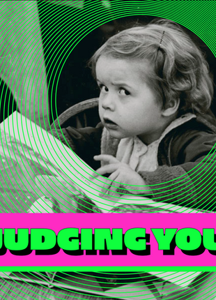 Judging you — humour side-eye