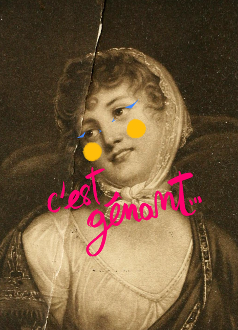 Carte postale & affiche féministe — Message drôle et peintures de femmes