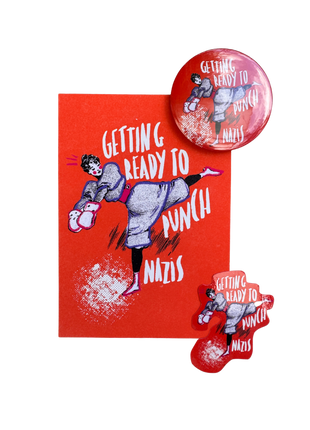 Getting ready to punch nazis