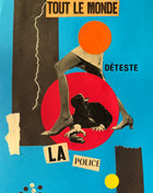 Collage original n°6 — Tout le monde déteste la police, Pièce unique A4 sur papier Canson couleur vive