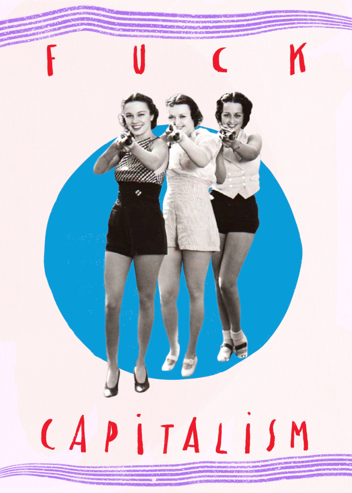 Lot de cartes postales collages féministes haute qualité vernis 3D