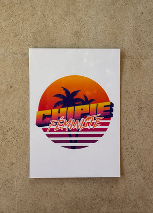 Chipie Féministe — Cartes postales & affiches + Badge style Y2K