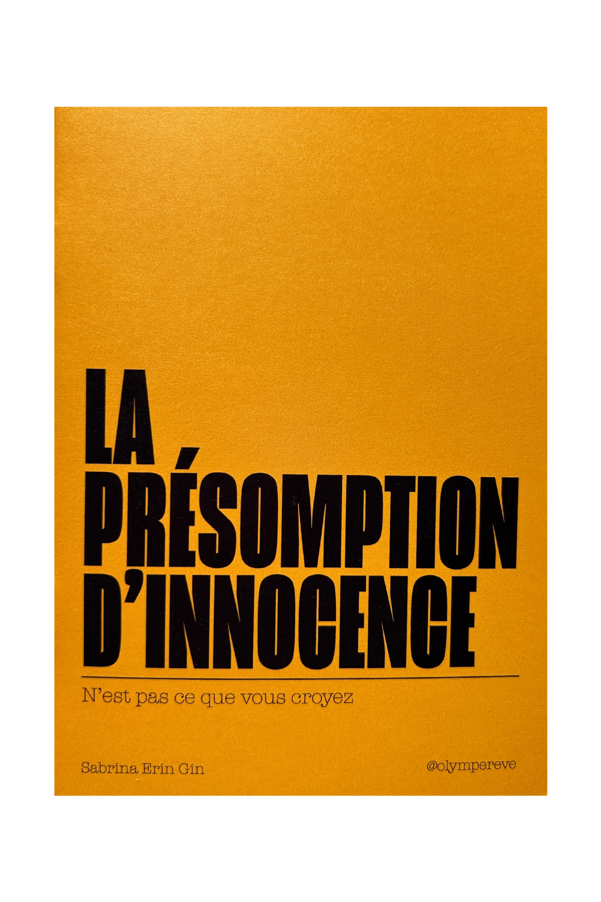 La présomption d'innocence - imprimé