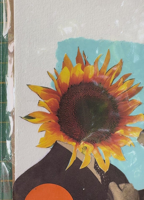 Collage original n°2 — Vivez deux fois plus, Pièce unique 10,5 × 14 cm